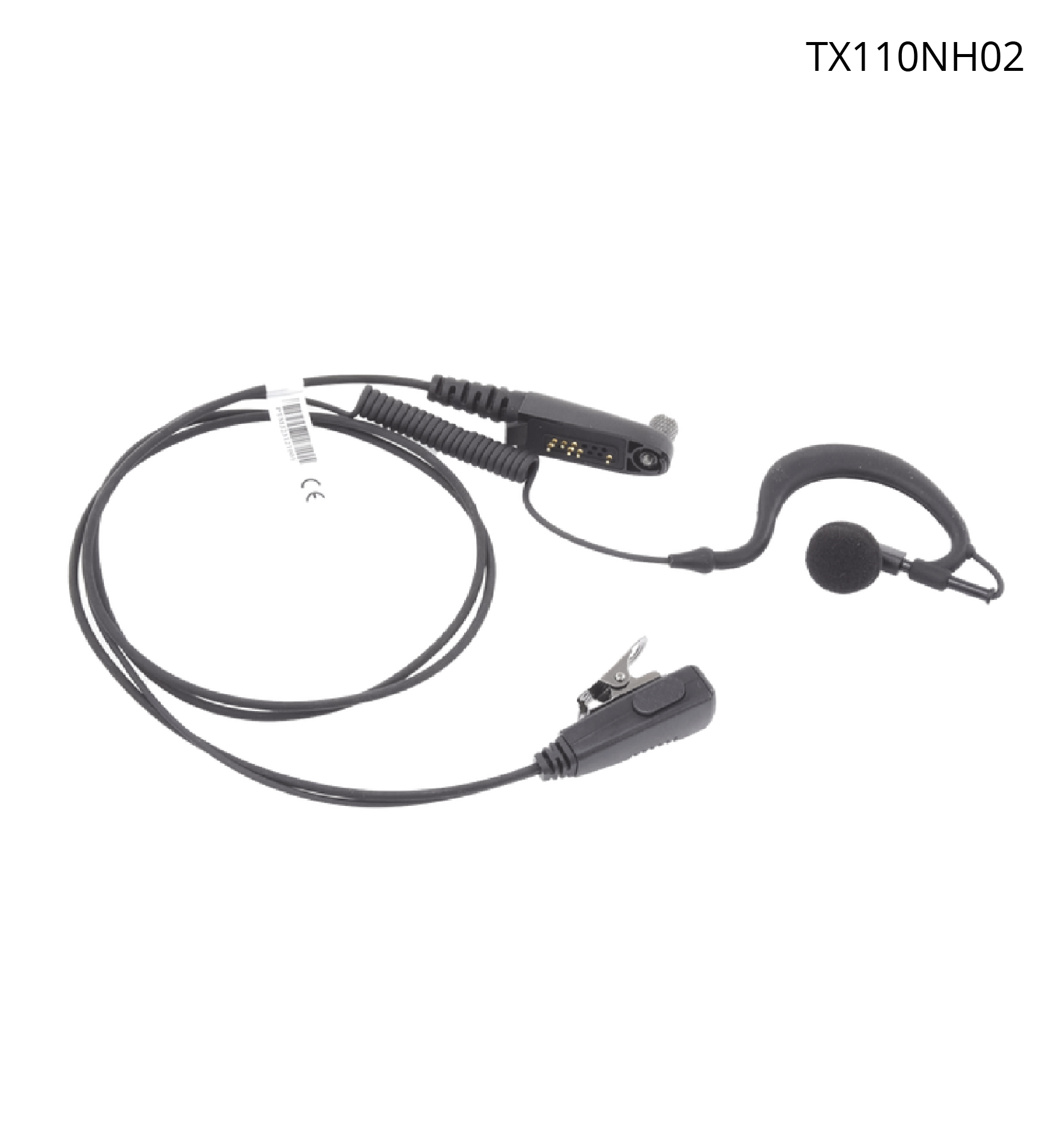 Micrófono TXPRO de Solapa con Audífono Ajustable al oído. Para NXRADIO TE-390, HYT TC610P/TC780.