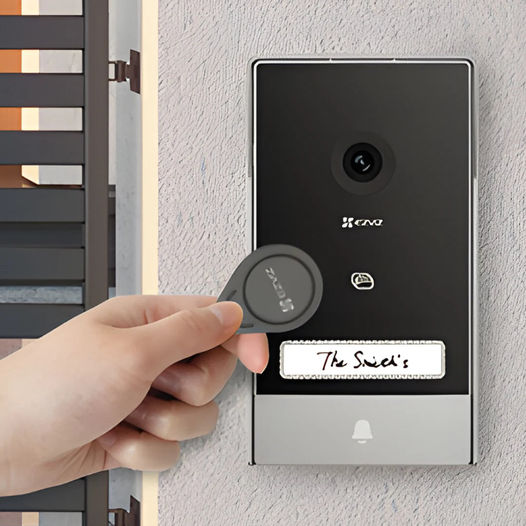 VIDEOPORTERO EZVIZ 4MP PANTALLA Y TIMBRE, DETECCION DE PERSONAS, IP67, AUDIO 2 VIAS, DESBLOQUEO RFID