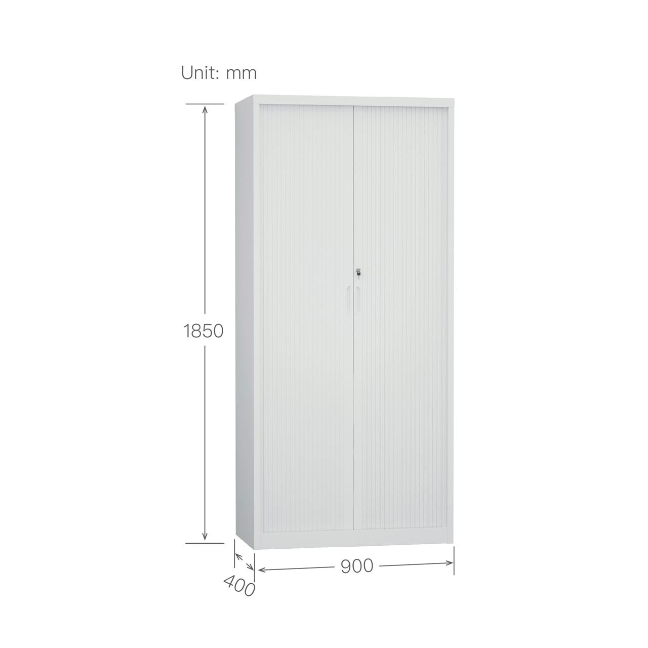 Armario archivador ioffice con ranura de acero color gris claro 1850x900x400mm IOFF-FCRDG