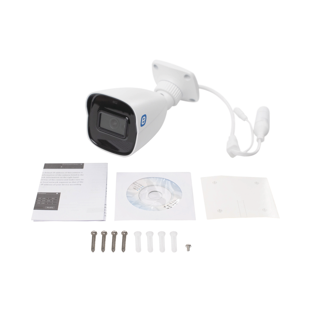 Cámara E-Series GEN3, Bala IP 4MP, 30 MTS IR, IP67, Lente 2.8 MM, Metálica, NDAA.