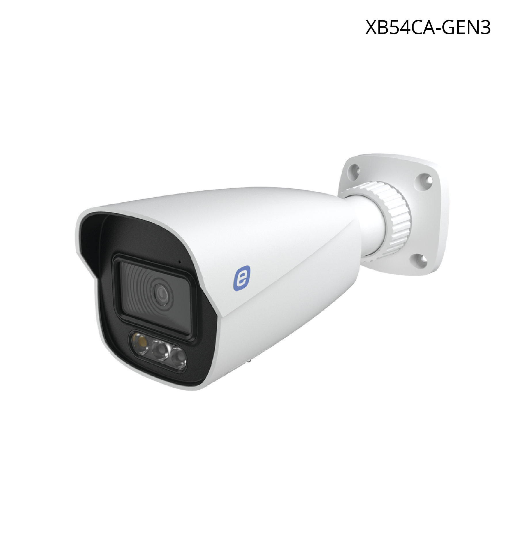Cámara E-Series GEN3, Bala IP 5MP, POE, Color 24/7, 30 MTS Luz Blanca, IP67, Metal, NDAA.