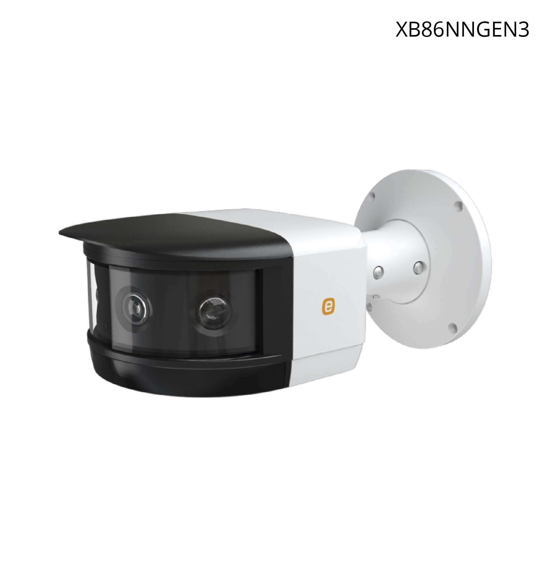 Cámara E-Series GEN3, Bala 8MP IP, Panoramica 180º, 4 lentes de 2MP, 65 PIES IR, IP67, Metal, POE. NDAA.