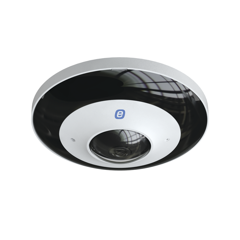 Cámara E-Series GEN3, Fisheye IP 6MP, POE, 30 MTS IR, IP67, Lente 1.1 mm, NDAA Certificado, 360°.
