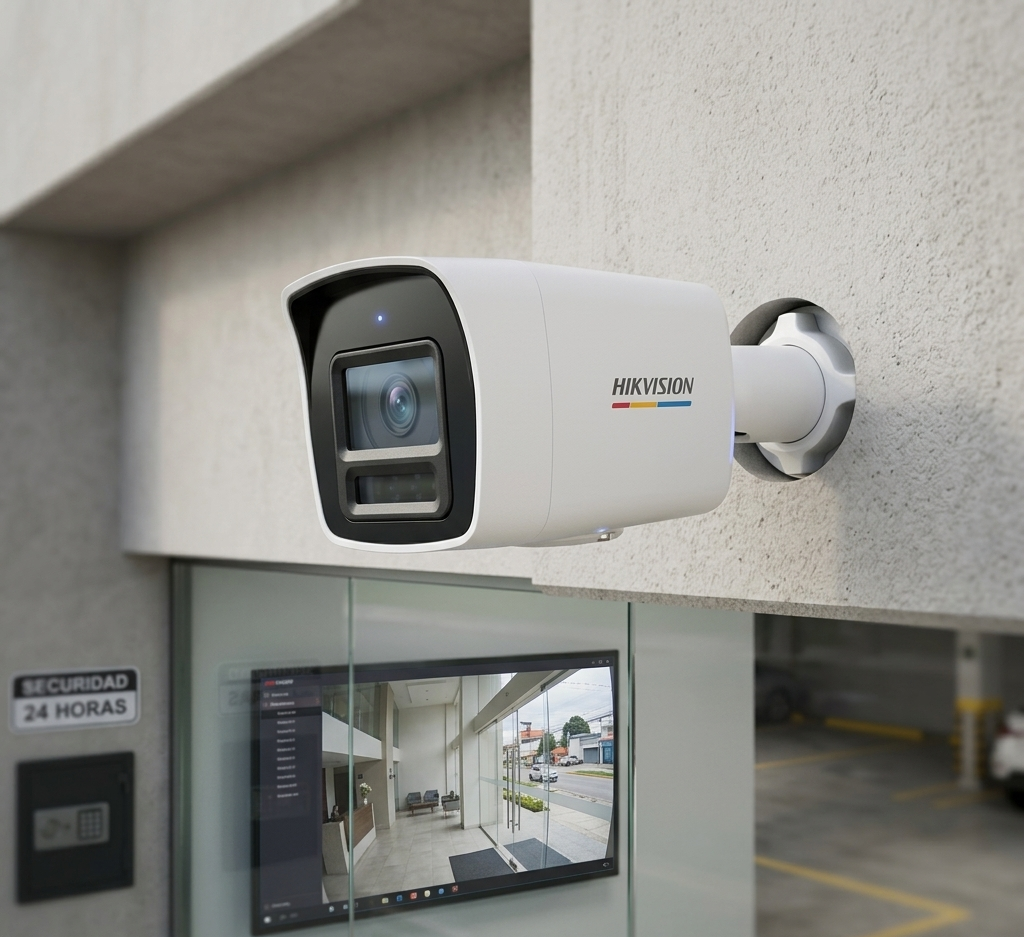 Cámara IP HIKVISION bala de 2 mp ColorVu 3.0, IR luz blanca 30 mts, audio 2.8 mm IP67 | DS-2CD1027G3-LIU