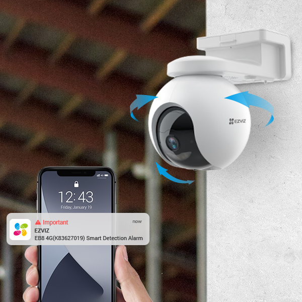 Cámara EZVIZ Wifi 3MP, 4G con Batería, Panorámica de movimiento, Bidireccional, Color 24/7.
