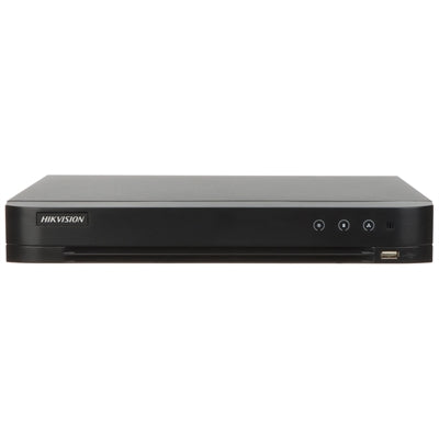 DVR HIKVISION 8CH 3K LITE AcuSense audio dos vias H265 + 4CH IP 6MP/5MP/4MP HDD 10TB / iDS-7208HQHI-M1/XT