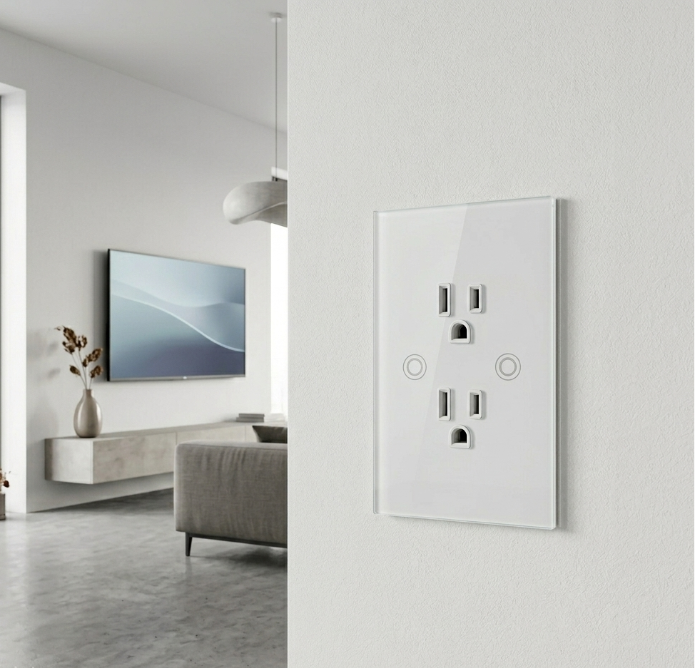 Tomacorriente SKYLINK WIFI de pared 100V-240V 50/60Hz 10A 2000W TUYA APP | SK-IW100