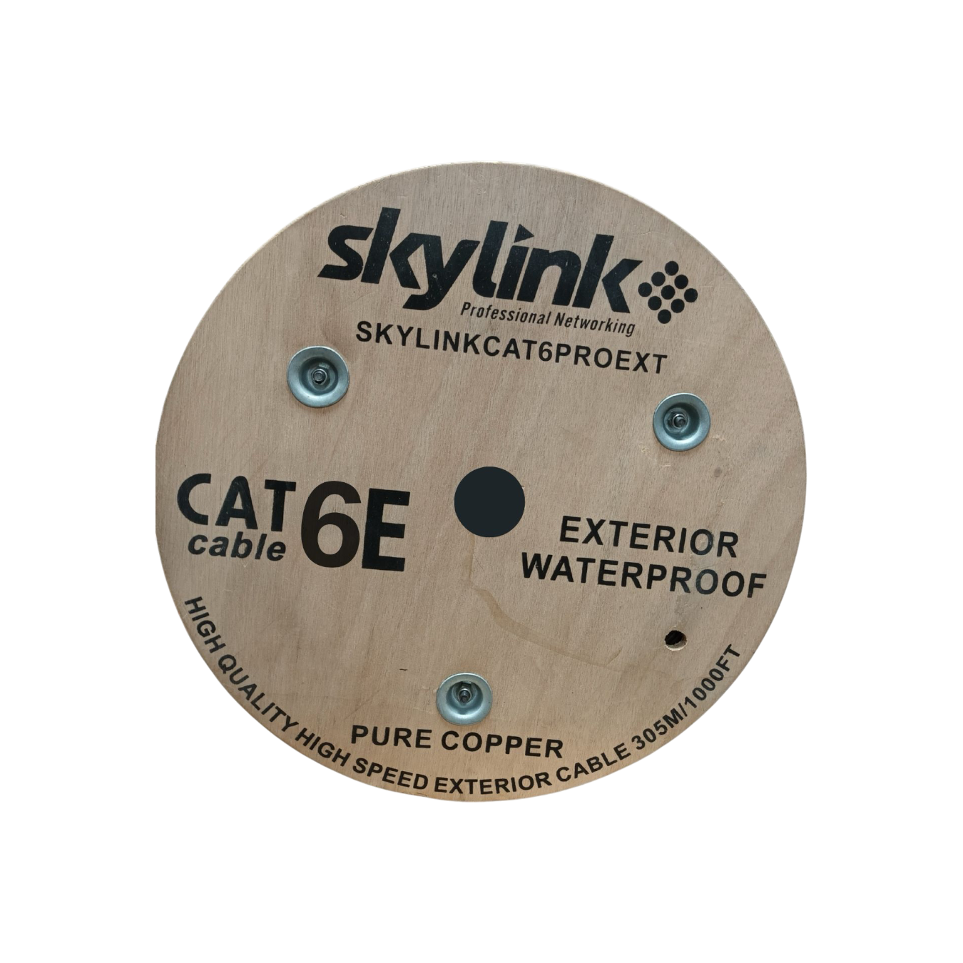 Cable UTP Cat6 Skylink, 100% Cobre, Color Negro, 1000 Pies por Rollo, Exterior, Certificado RoHS, CCE.
