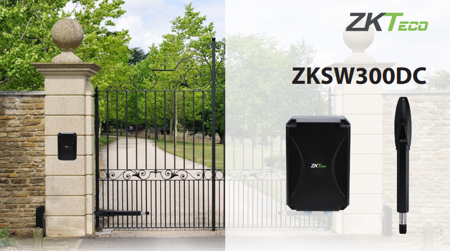 Kit de Motor para Portones Abatibles ZkTeco / Peso Maximo 300KG / Aluminio Antioxidante.