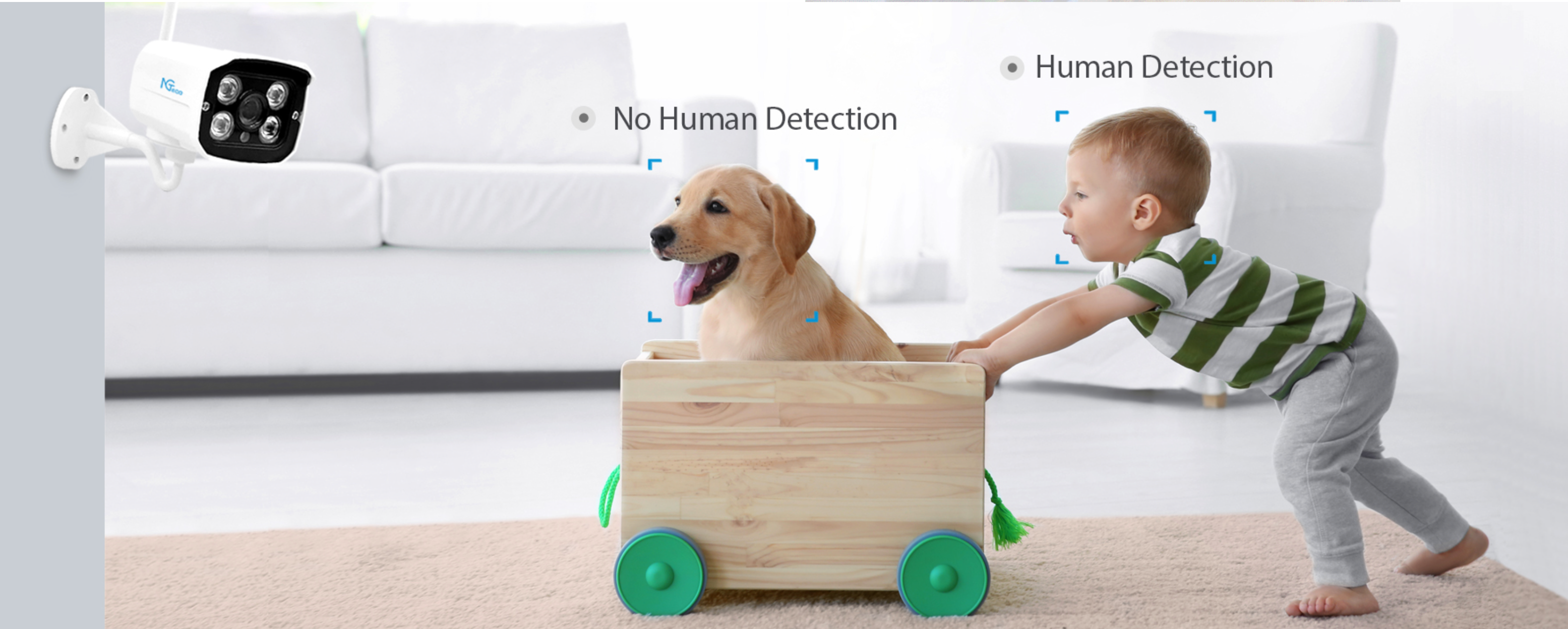 Kit de 4 Cámaras IP Wifi 2MP ZkTeco / Lente 3.6 mm / Detección de personas.