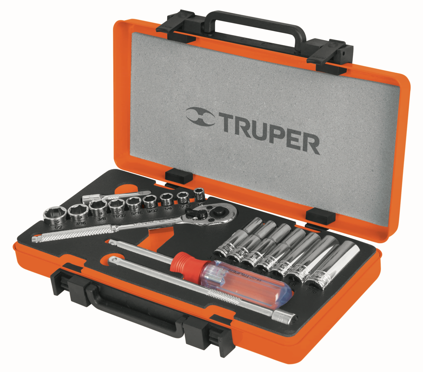 Cubos Truper / 21 Piezas / 1/4 Pulgadas.