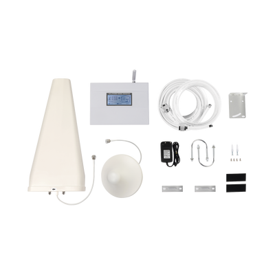 Kit de Amplificador de Señal Celular, Soporte Múltiples Operadores, 4G, 3G, 2G y VOZ, 500 Mts.