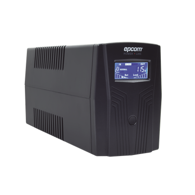 UPS Epcom 600VA/360W, LCD. Entrada y Salida 120 VC.