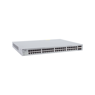 Switch Ruijie Administrable de 48 Puertos Gigabit POE + 4 SFP+ para Fibra 10 GB / 370W.