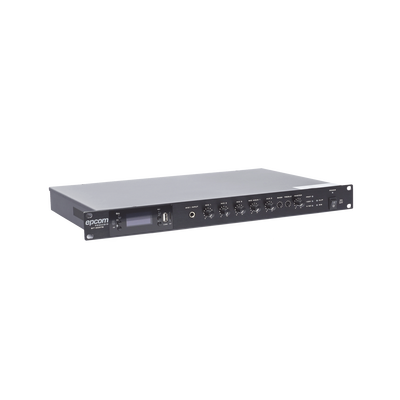 Amplificador Mezclador Epcom ProAudio, 120W, 100V, Baja Impedancia, Música ambiental y Voceo.