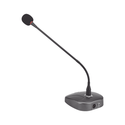 Micrófono de Escritorio Epcom Pro Audio, Alta Fidelidad, Con Botón de Activación.