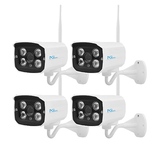 Kit de 4 Cámaras IP Wifi 2MP ZkTeco / Lente 3.6 mm / Detección de personas.