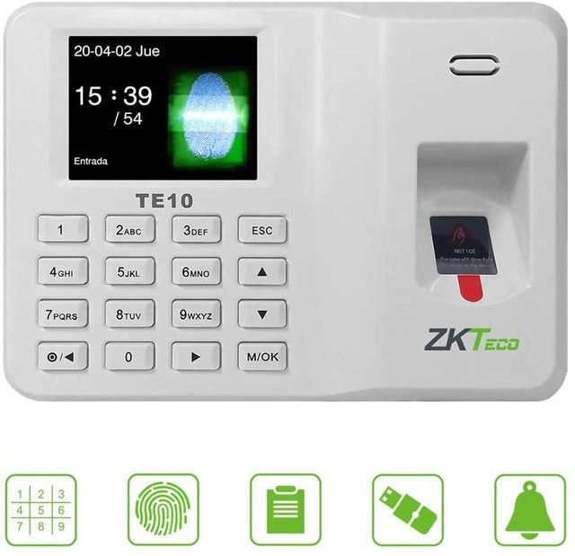 Biométrico de Tiempo y Asistencia / 50,000 eventos / 500 Huellas.