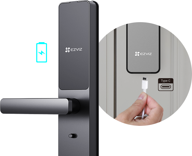 CERRADURA INTELIGENTE EZVIZ WIFI, MULTIPLES DESBLOQUEOS, IP67, TIMBRE INCORPORADO, HUELLAS, TARJETA