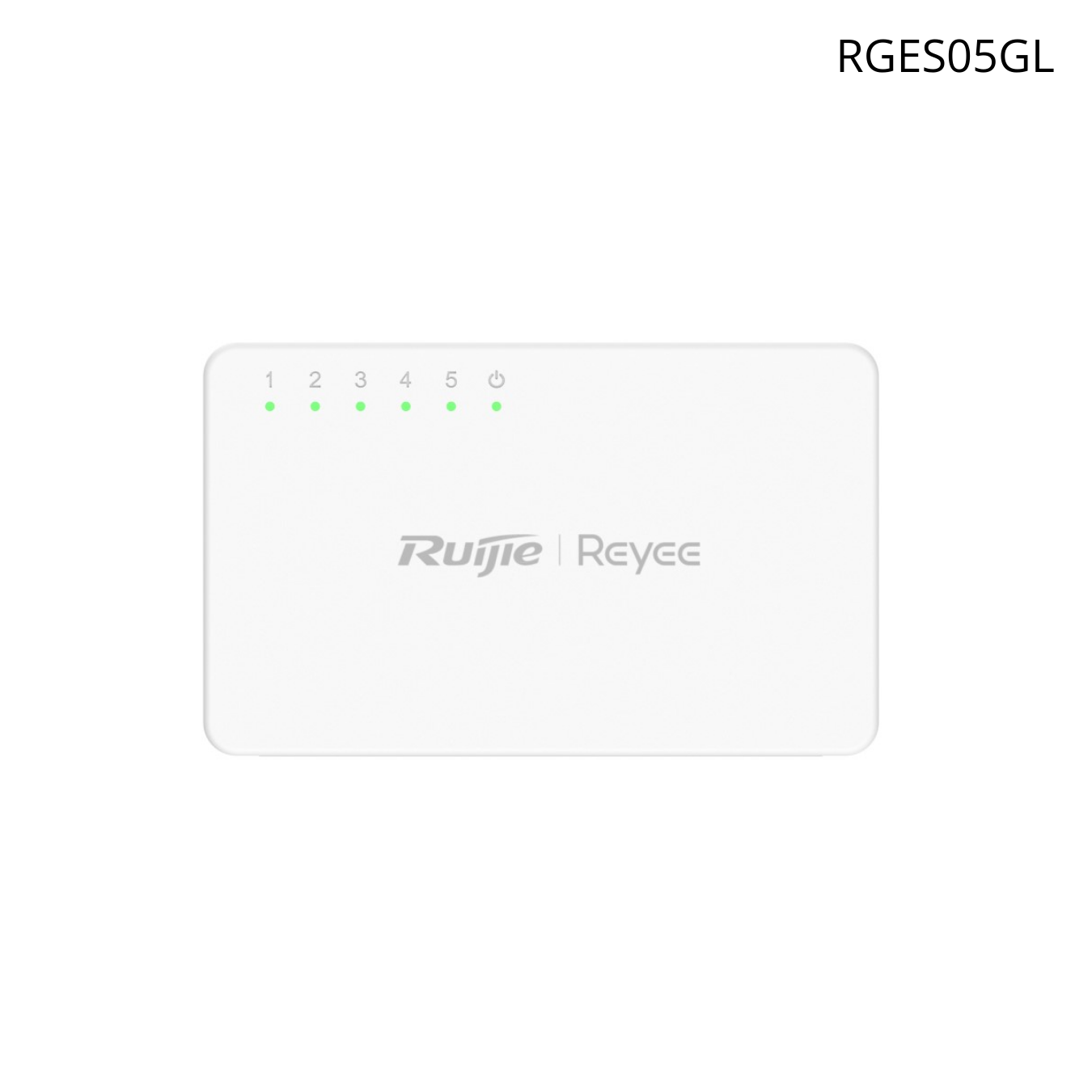 Switch Ruijie de 5 puertos RJ45, velocidades de 10/100/1000 Mbps, tecnología de ahorro de energía  RGES05GL