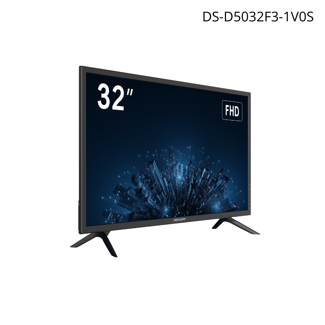 Monitor Hikvision 32 pulgadas LED FHD HDMI, VGA, altavoces ángulo 178 DS-D5032F3-1V0S