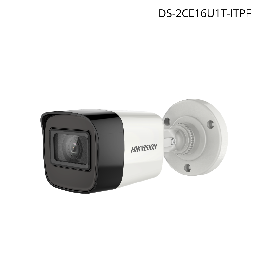 Cámara HIKVISION TurboHD bala 4K lente 2.8 mm 30 mts IR dWDR IP67 metal policarbonato DS-2CE16U1T-ITPF