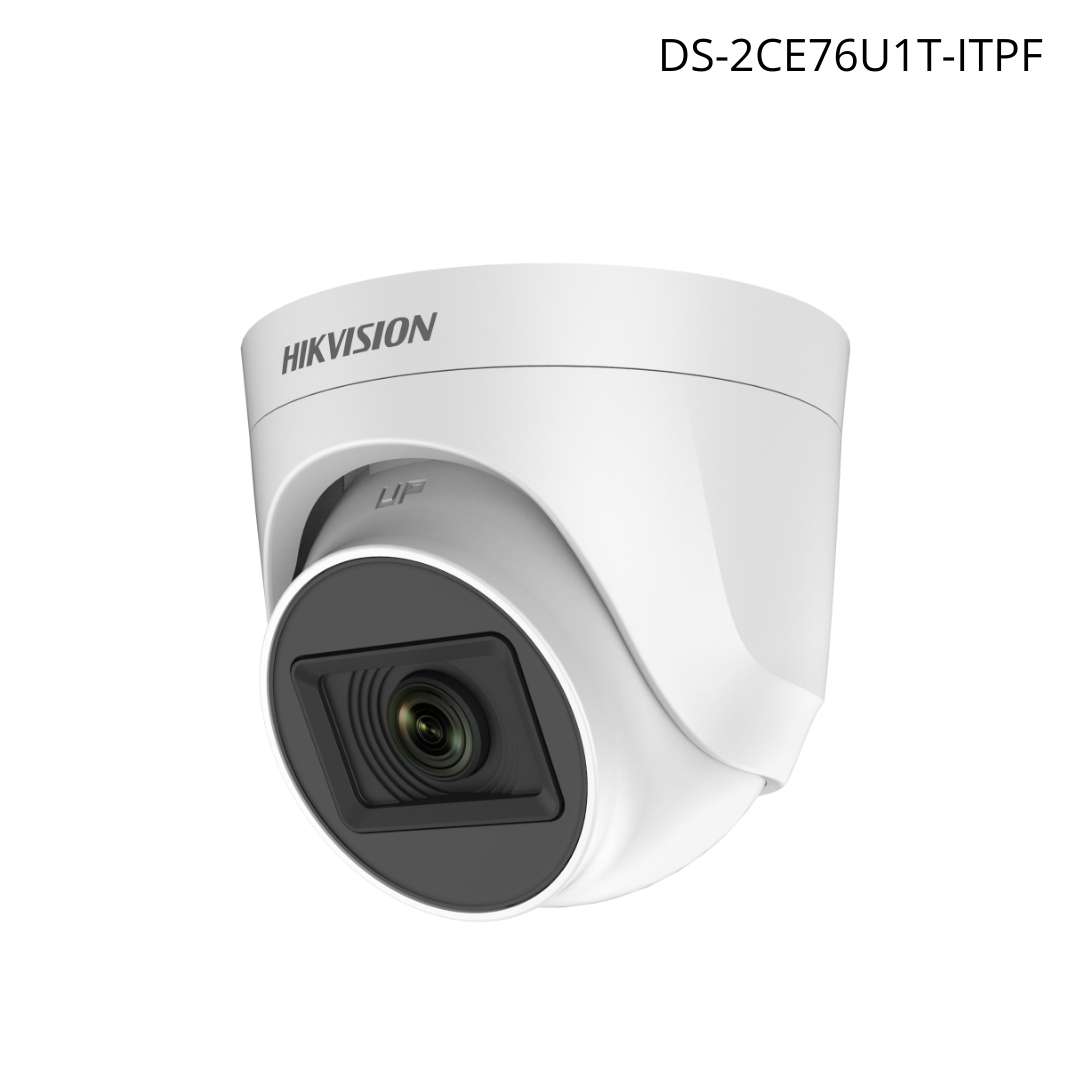 Cámara HIKVISION TurboHD domo 4K 2.8 mm 30 mts EXIR dWDR IP67 plástica DS-2CE76U1T-ITPF