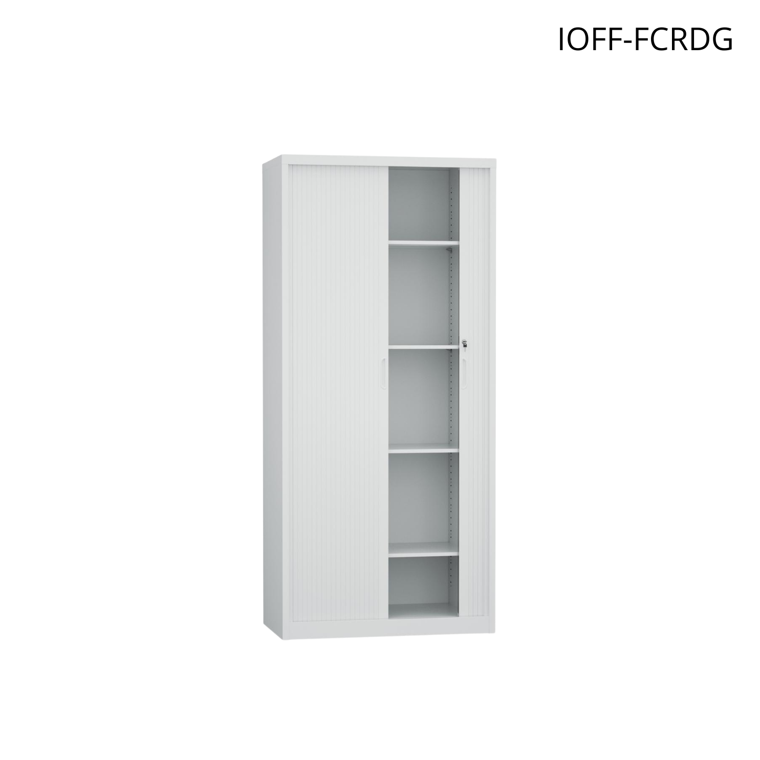 Armario archivador ioffice con ranura de acero color gris claro 1850x900x400mm IOFF-FCRDG