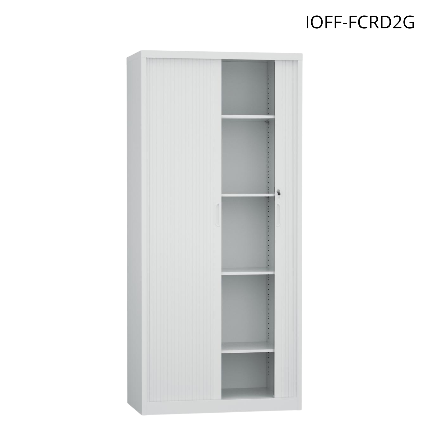 Armario archivador ioffice con ranura de acero color gris claro 2200x1167x447mm IOFF-FCRD2G