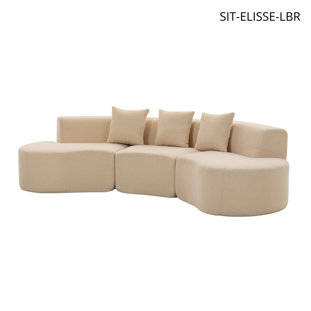 Sofá SIT Elisse foam de alta densidad color azul gris / medidas 284 x 133.5 x 68 cm SIT-ELISSE