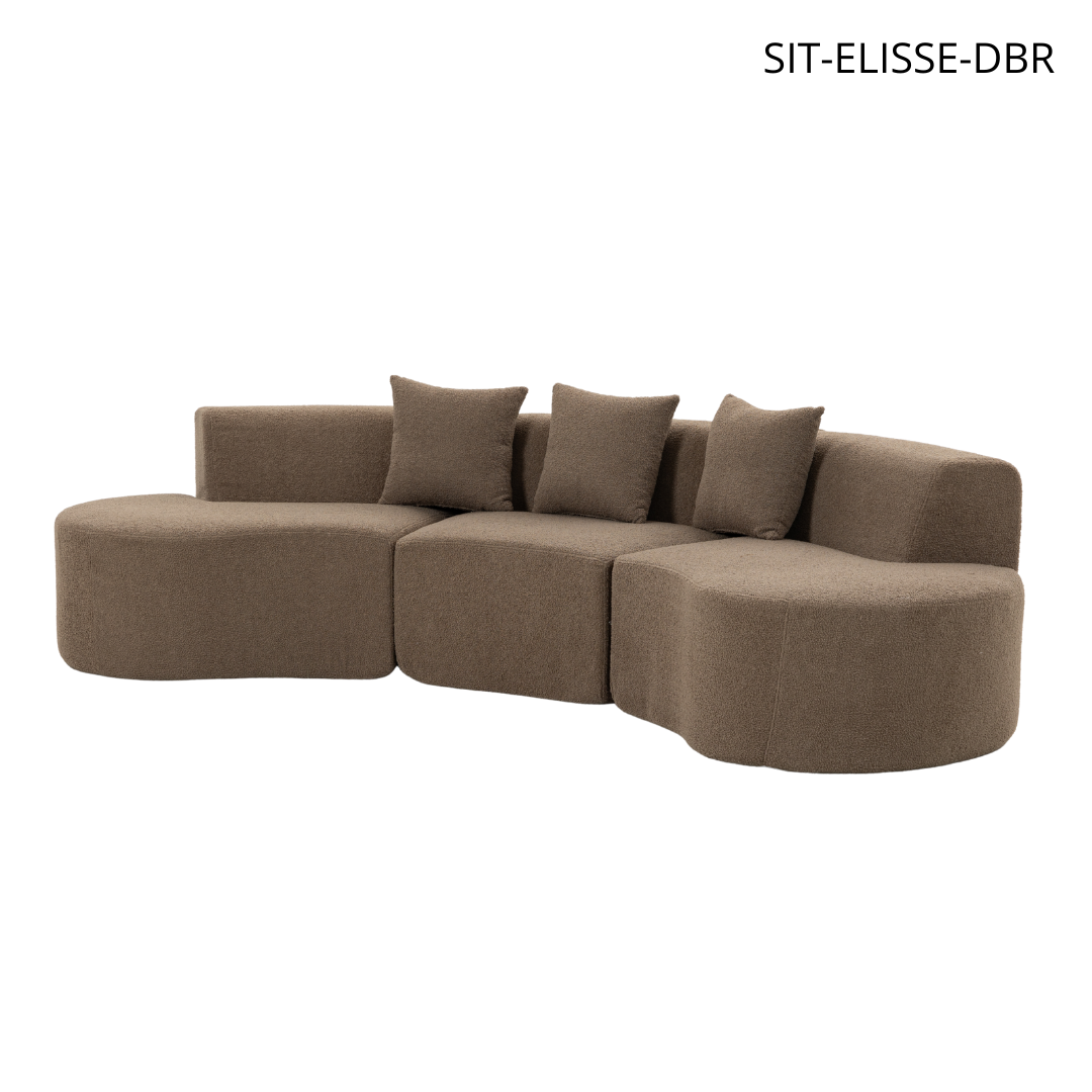 Sofá SIT Elisse foam de alta densidad color azul gris / medidas 284 x 133.5 x 68 cm SIT-ELISSE