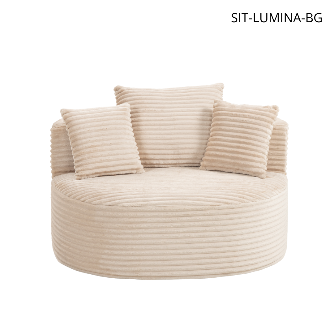 Sofá SIT Lumina individual foam de alta densidad color beige, gris, gris claro / 110 x 103 x 62.5 cm / SIT-LUMINA