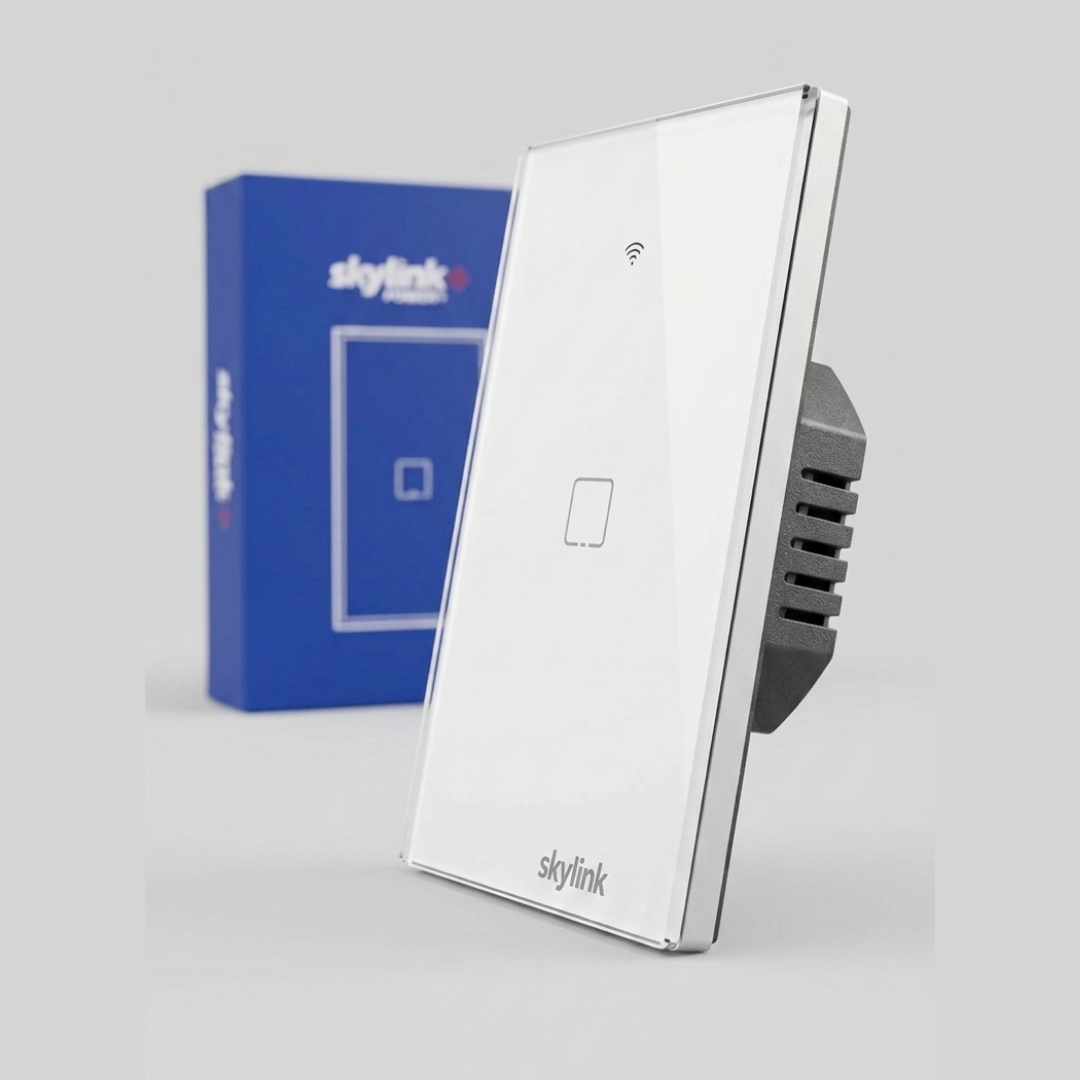 Interruptor SKYLINK wifi de pared, blanco, 1, 2 o 3 canales 120 V no neutro, TUYA app | SK-1C-120 / SK-2C-120 / SK-3C-120