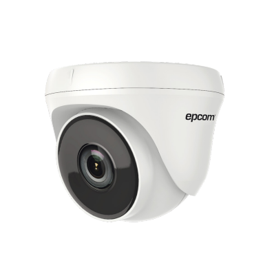 Cámara epcom domo interior 720P 2.8 mm 20 IR IP66 DC 12V-metálica/blanca