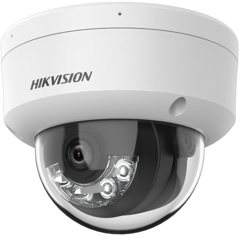 Cámara HIKVISION IP domo 4 MP, lente 2.8 mm, micrófono, AcuSense, Dual Light, IR EXIR, IP67, PoE, ONVIF