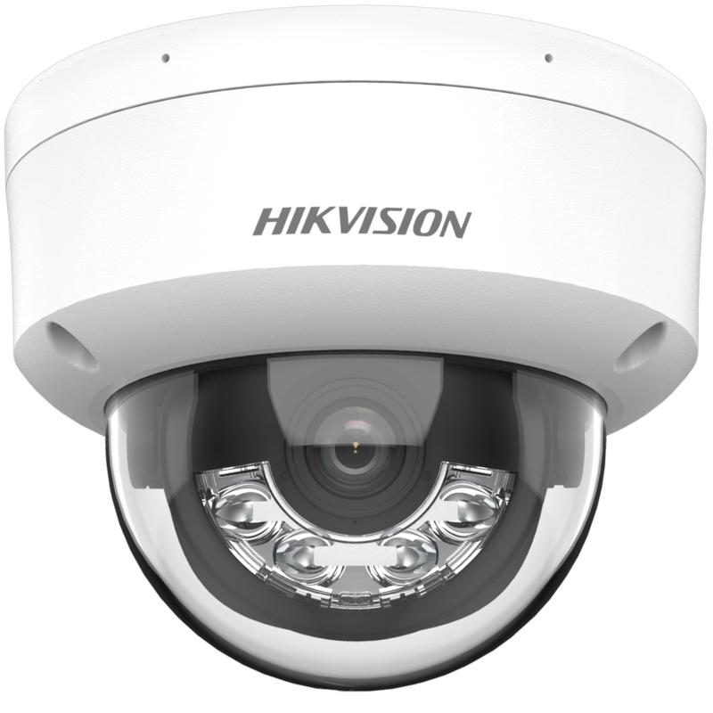 Cámara HIKVISION IP domo 4 MP, lente 2.8 mm, micrófono, AcuSense, Dual Light, IR EXIR, IP67, PoE, ONVIF