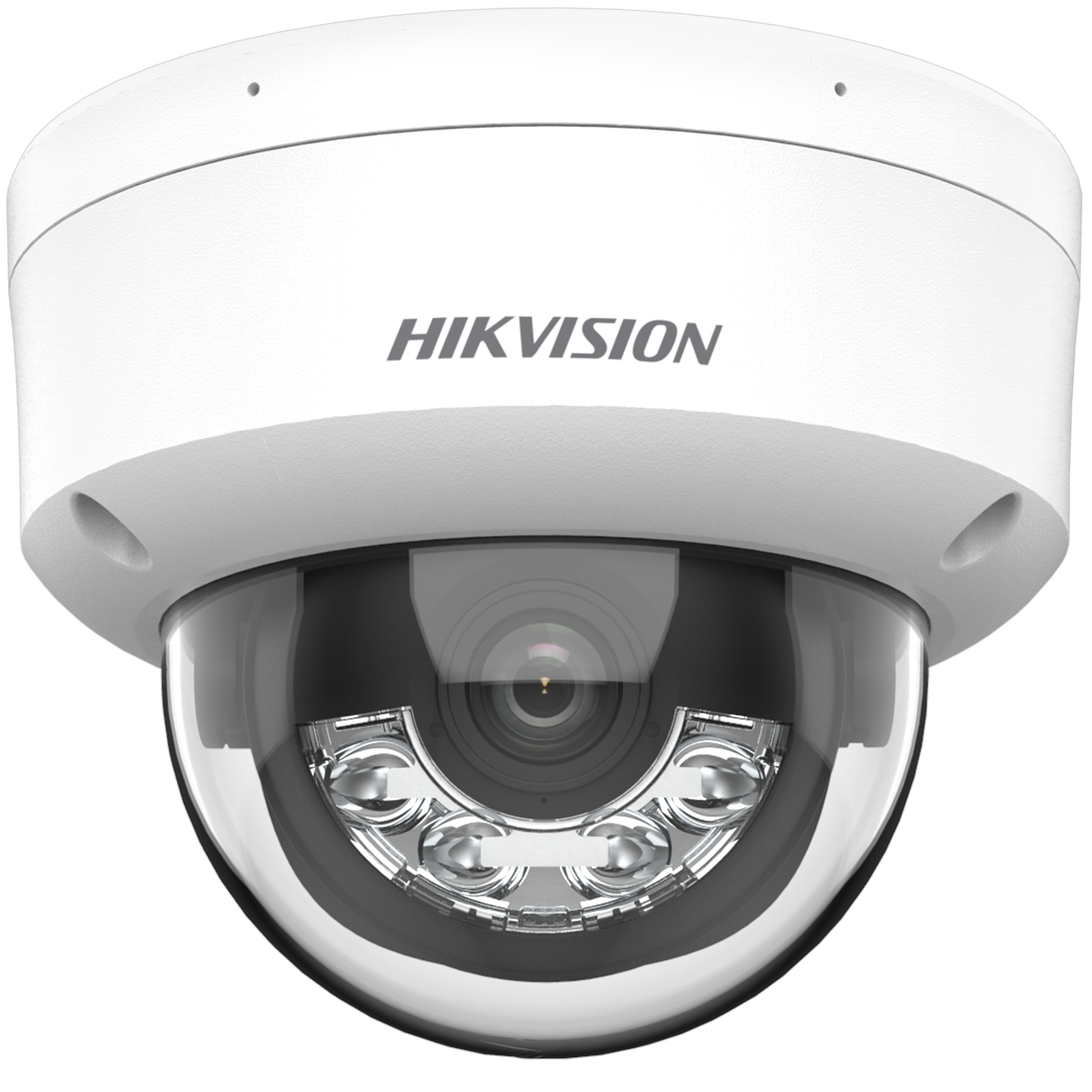 Cámara HIKVISION IP domo 4K dual light 30 mts IR 30 mts Luz blanca micrófono IP67 PoE IK08 microSD DS-2CD1183G2-LIUF