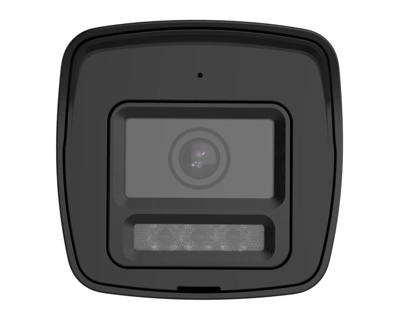 Cámara hikvision bala turbo hd 1080p dual light con audio de dos vías ip67 lente 2.8 mm