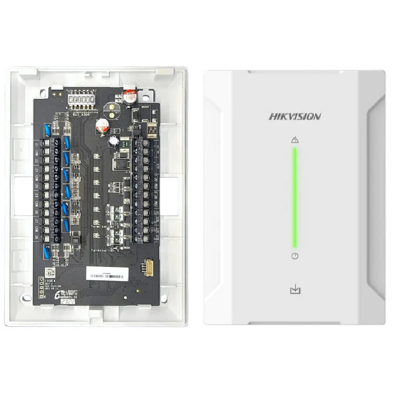 Expansor HIKVISION AX HYBRID PRO de 8 zonas cableadas, conexión bus speed-x 2 salidas relevador | DS-PM1-I8O2-H