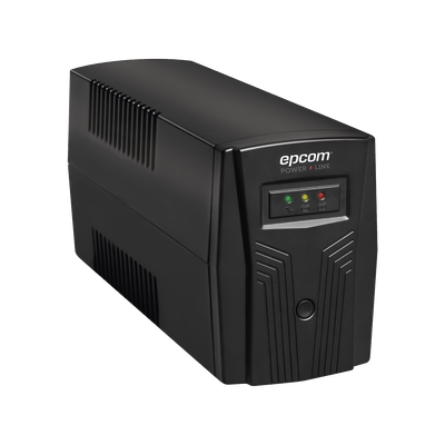 UPS Epcom de 500VA/300W. Regulador de Voltaje AVR, batería de 7 Ah. 4 Tomas NEMA 5-15R.