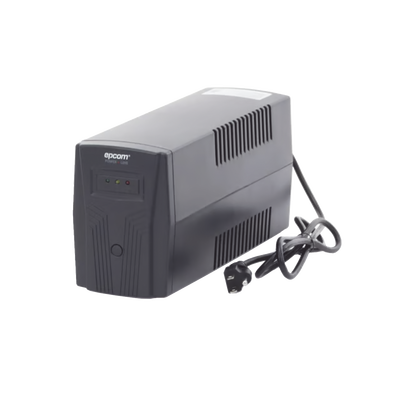 UPS Epcom de 600VA/360W, 120 Vca. Clavija NEMA 5-15P. 4 Tomas NEMA 5-15R.