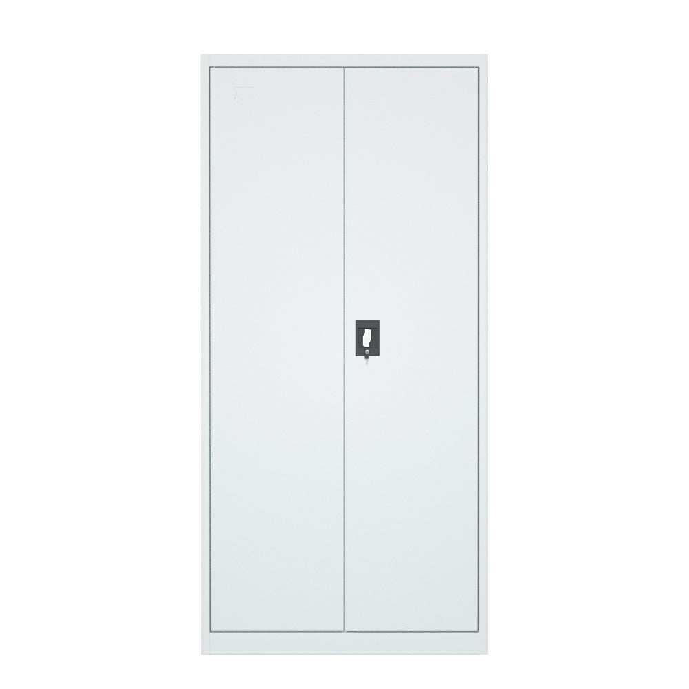 ARMARIO ARCHIVADOR DE 2 PUERTAS IOFFICE, ACERO LAMINADO EN FRIO, COLOR NEGRO, 4 ESTANTES AJUSTABLES