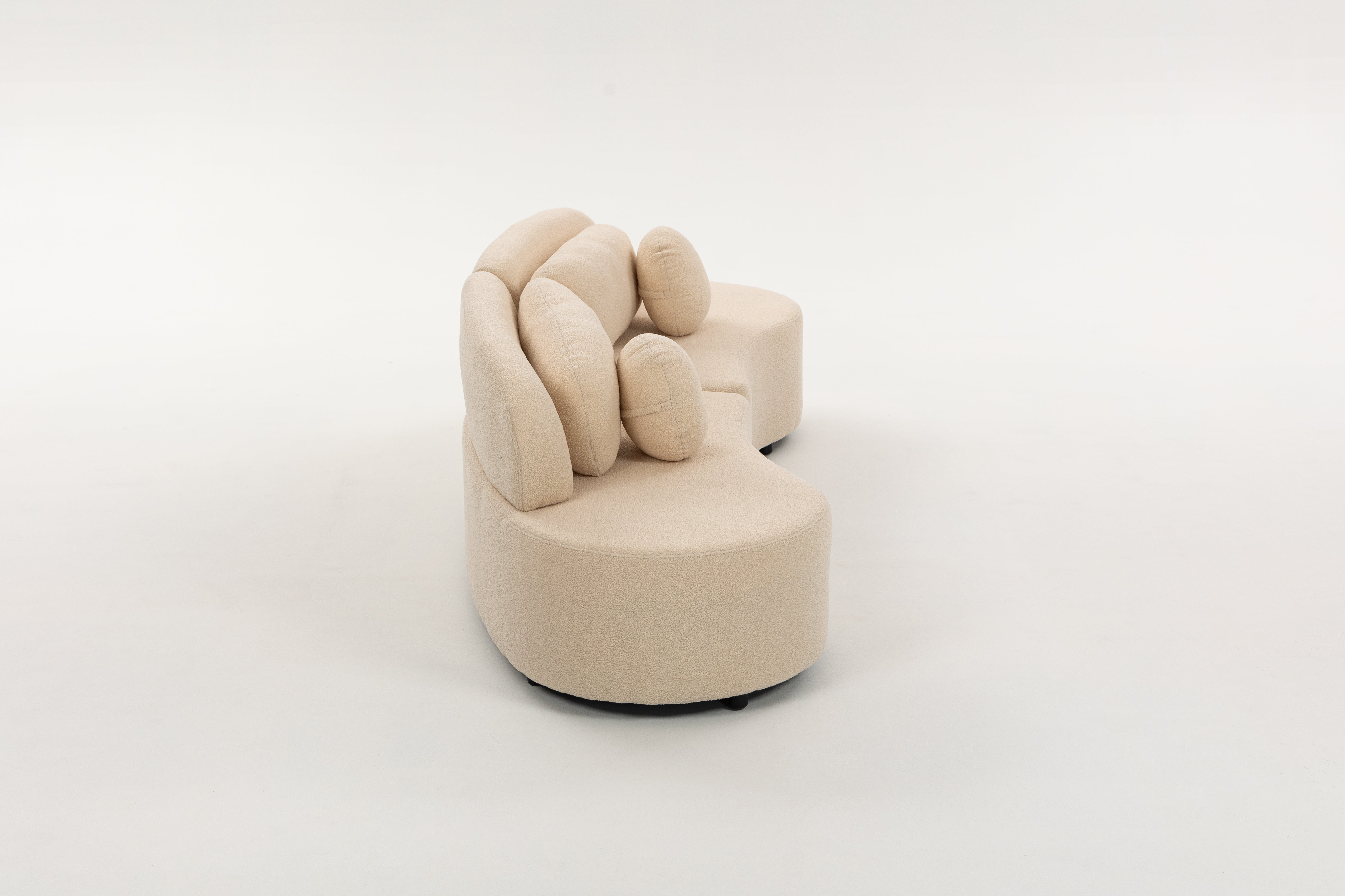 Sofá SIT Ovalia de alta densidad color beige, azul, cade / medidas 267 x 96 x 76 cm / SIT-OVALIA