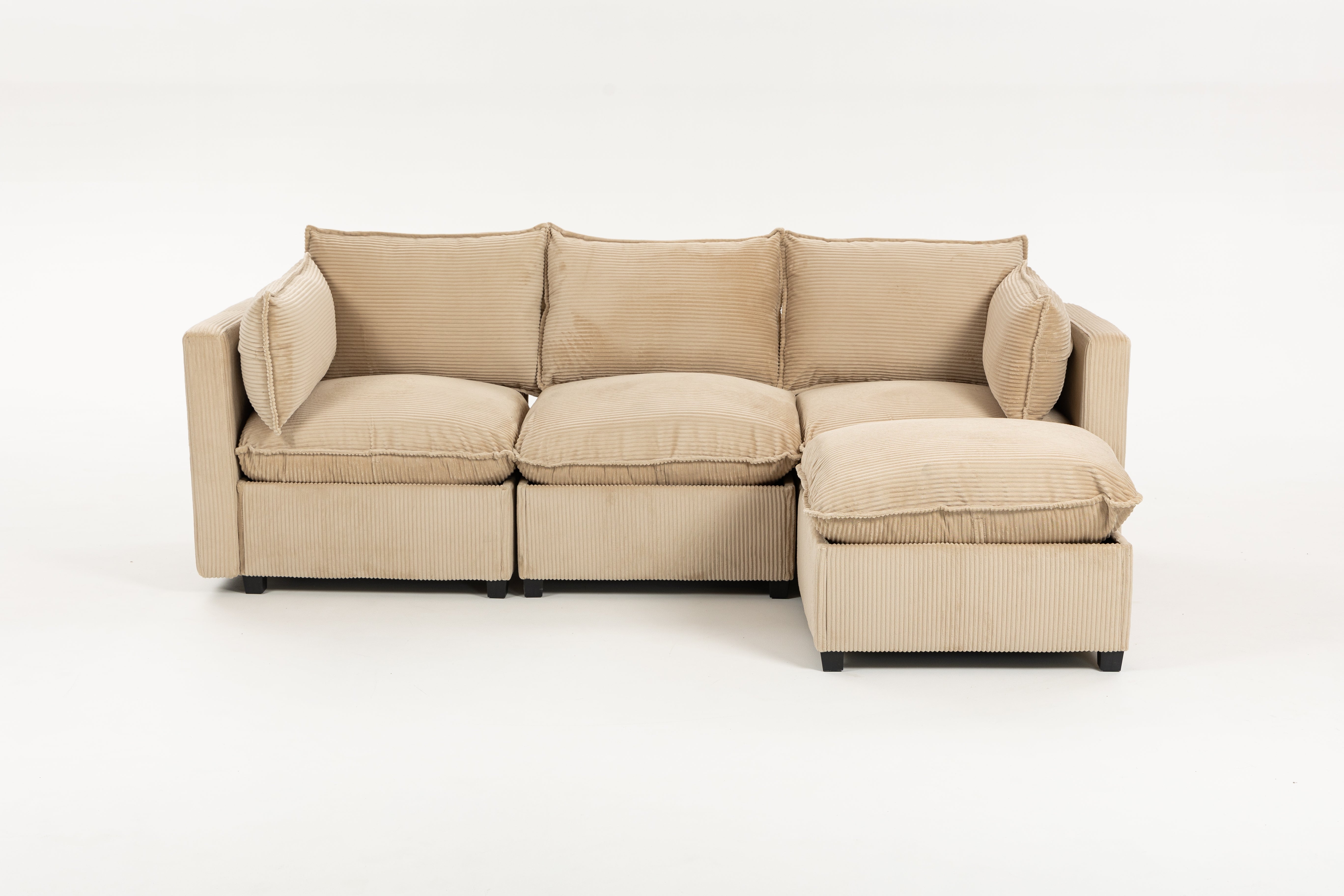 Sofá SIT Louren foam de alta densidad color beige, negro, gris / medida 212 x 155 x 68/84 cm / SIT-LOUREN