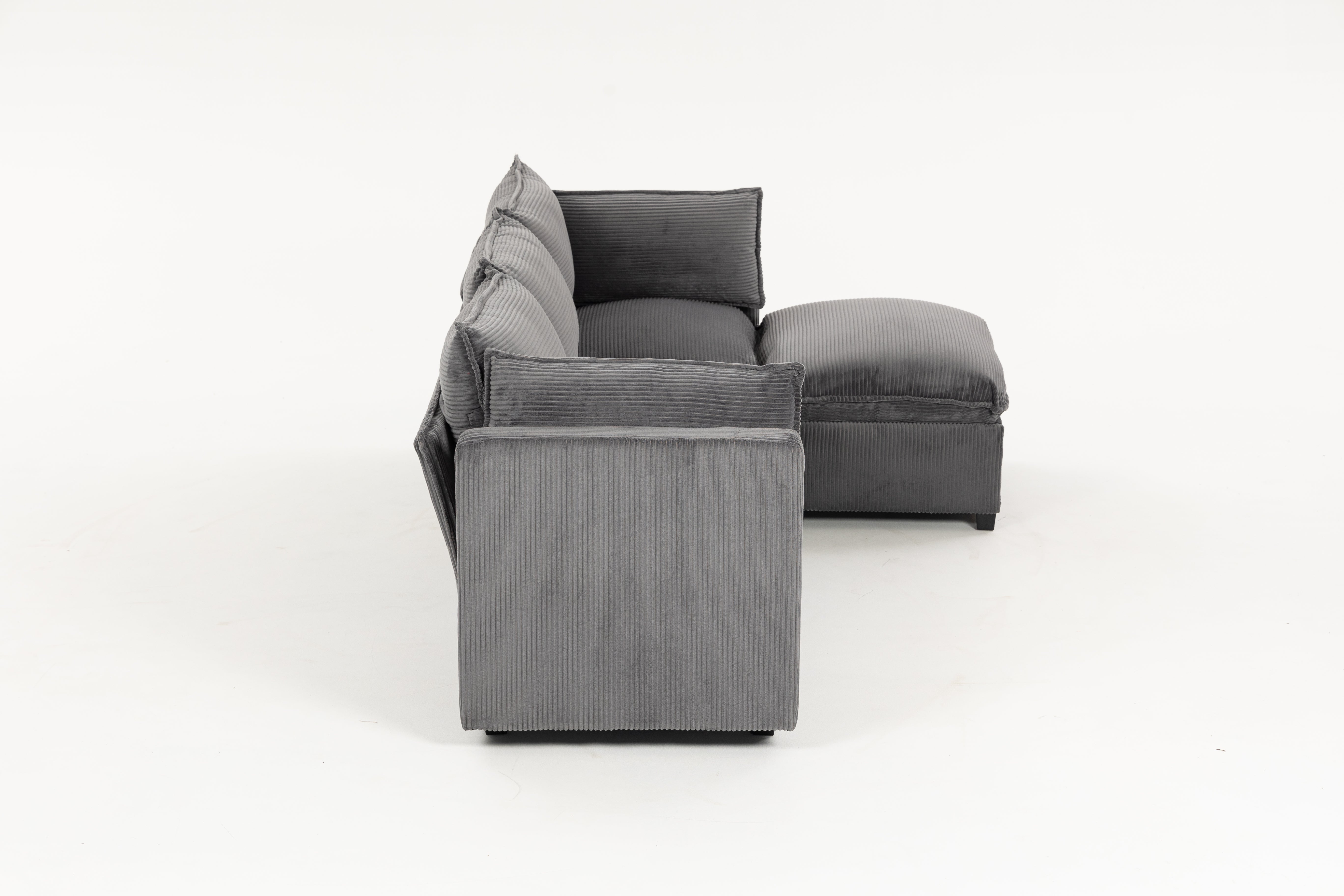 Sofá SIT Louren foam de alta densidad color beige, negro, gris / medida 212 x 155 x 68/84 cm / SIT-LOUREN