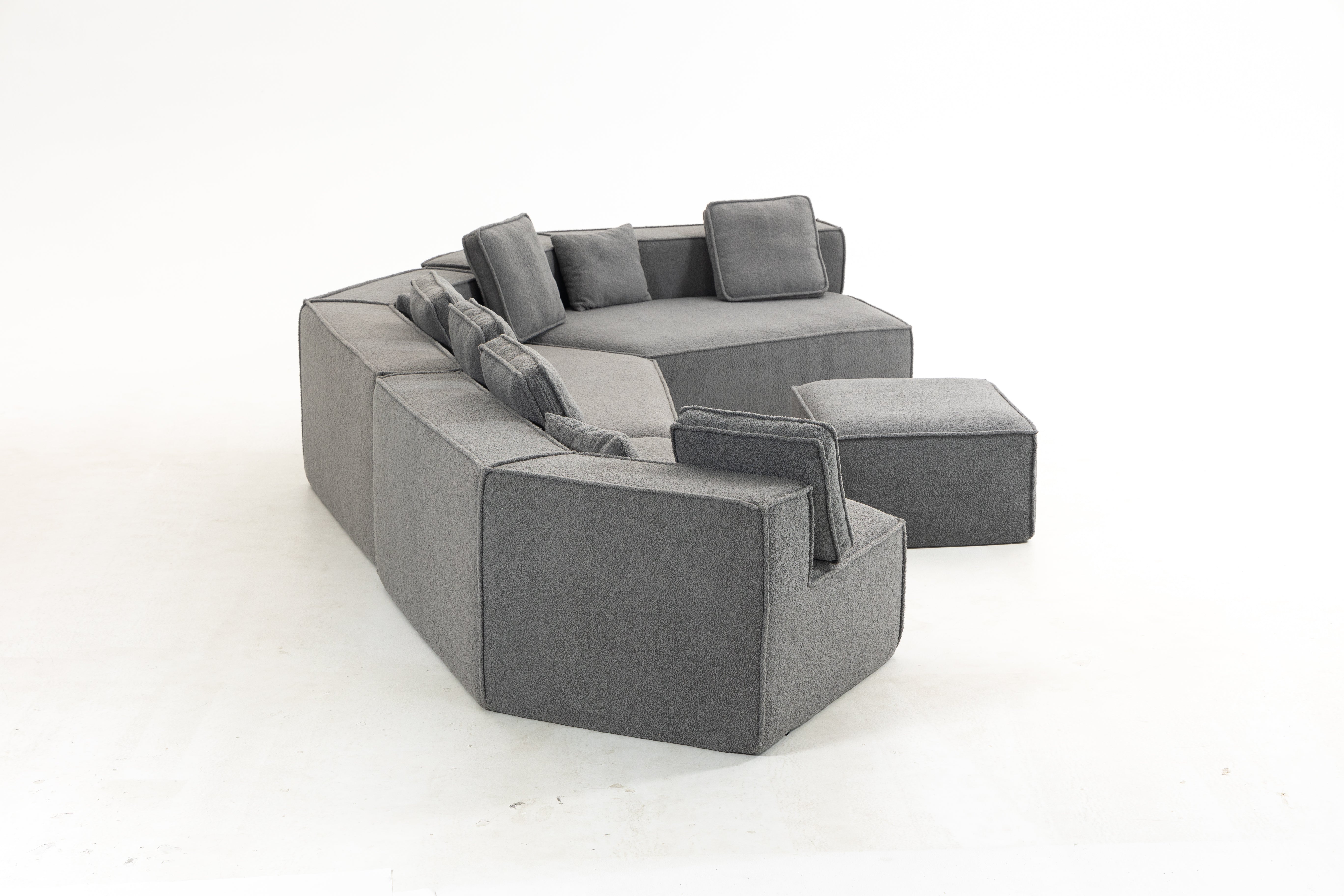 Sofá SIT Tessa foam de alta densidad color beige o gris azul / medida 460 x 198.5 x 66.5 cm SIT-TESSA