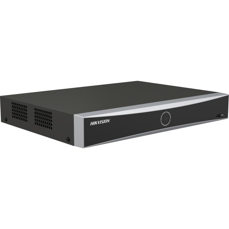 NVR HIKVISION 12 MP 4K 8POE + reconocimiento facial AcuSense 1HDD 10TB H265+ ANR | DS-7608NXI-K1/8P/VPro