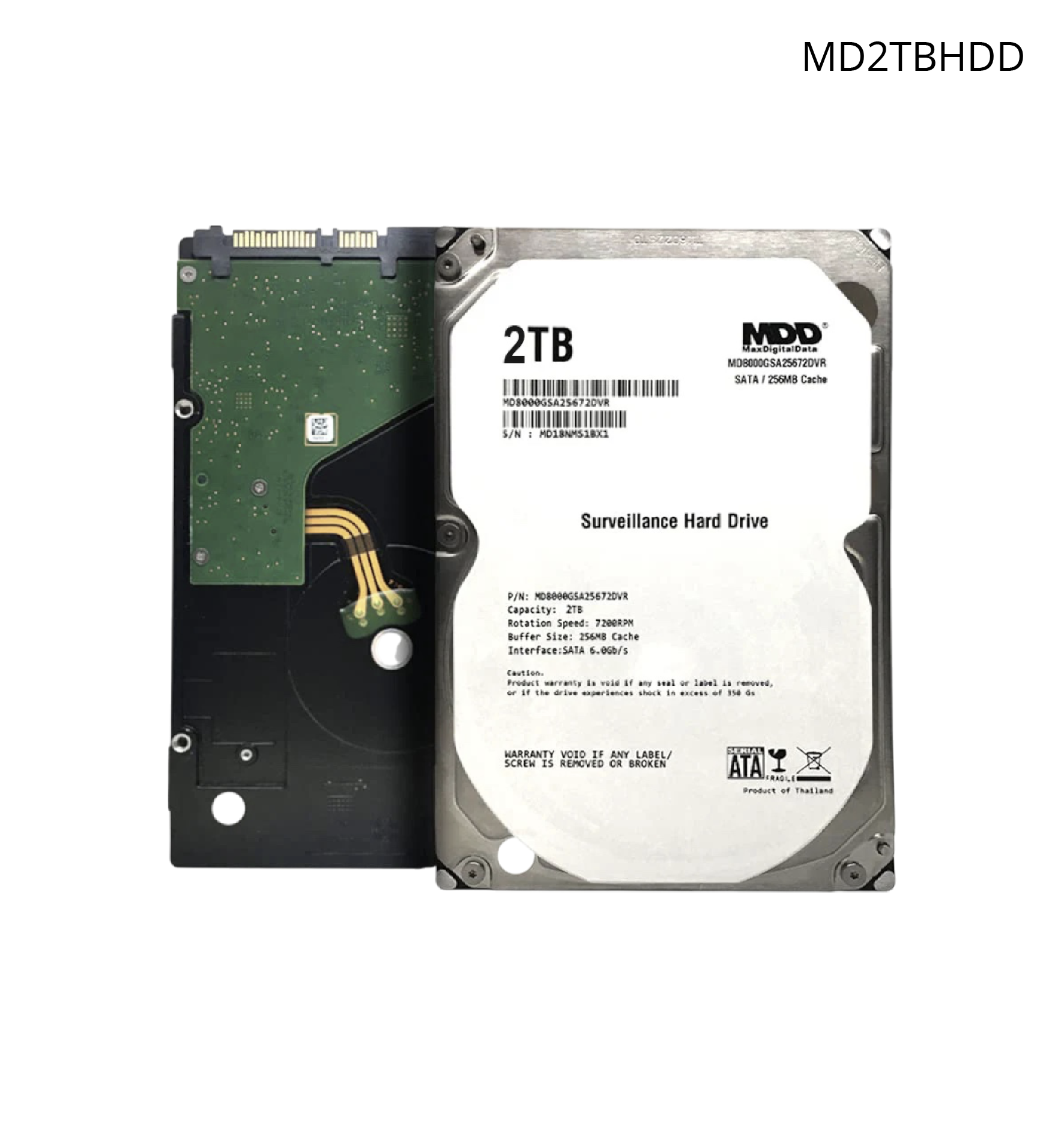 Disco Duro Sata Max Digital de 2TB. Optimizado para Soluciones de Videovigilancia.