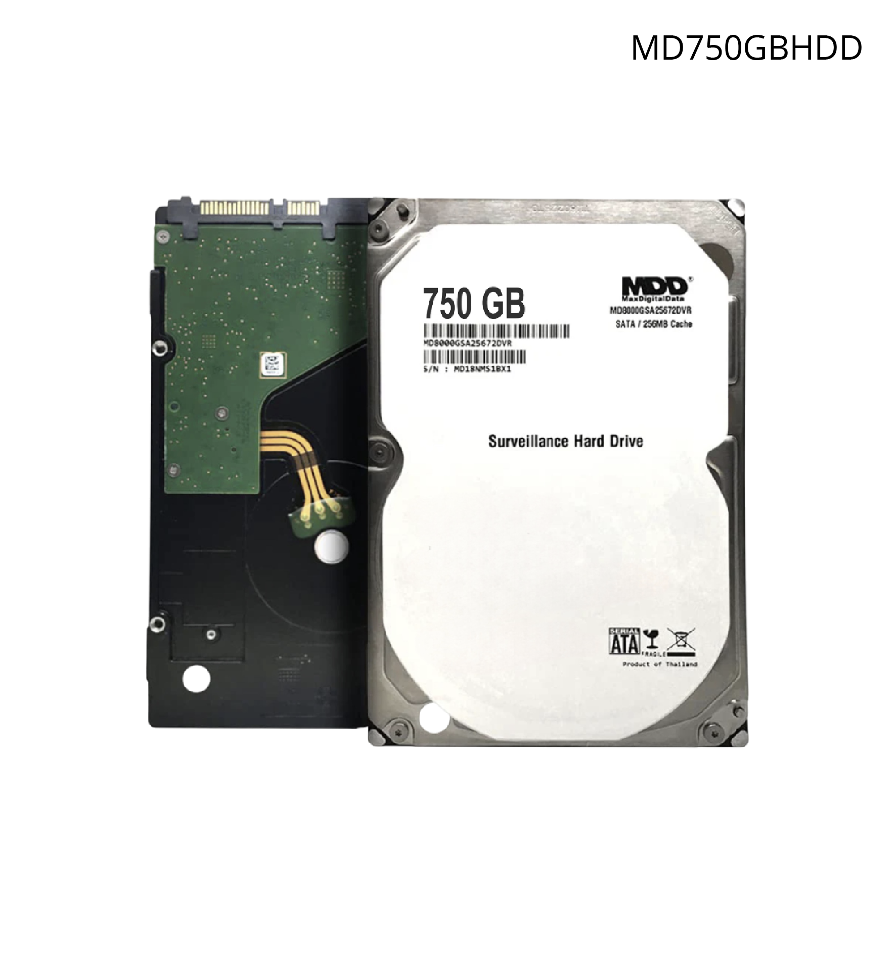 Disco Duro Sata Max Digital de 750GB. Optimizado para Soluciones de Videovigilancia.