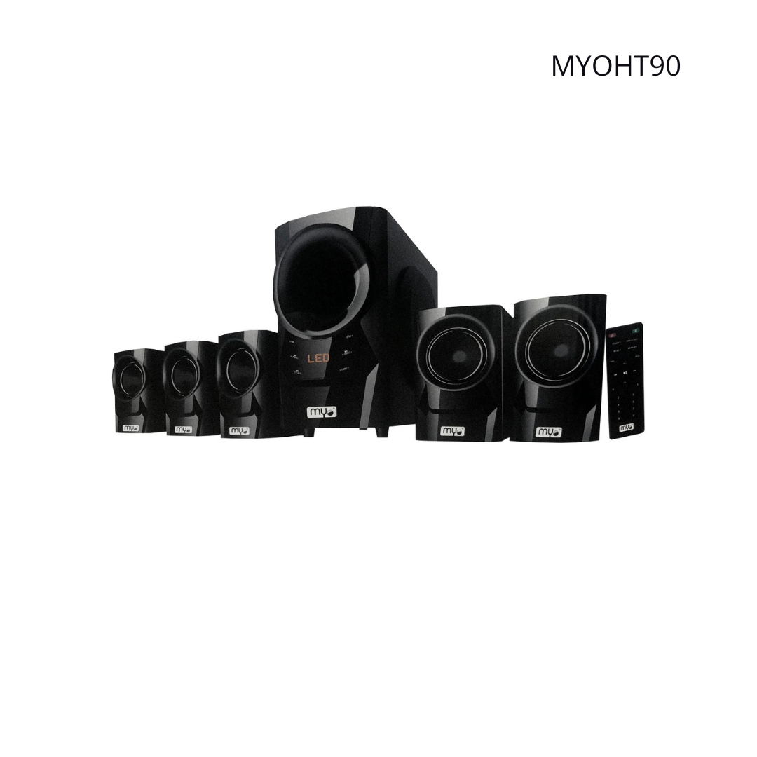 Sistema de Teatro en Casa MYO, 5.1", Bluetooth Multimedia, 80W, USB/SD.